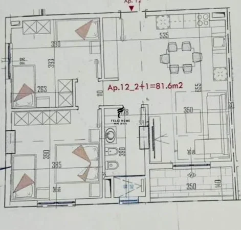 Tirane, shitet apartament 2+1 Kati 4, 94 m² 129.000 € (PASKUQAN)