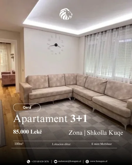Tirane, jap me qera apartament 3+1 , 100 m² 850 € 