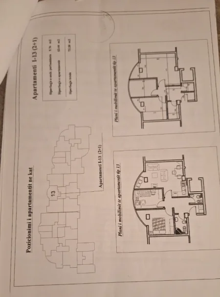 Tirane, shitet apartament 2+1 Kati 1, 73 m² 135.000 € (todi shkurti)