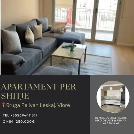 Vlore, shitet apartament 2+1 Kati 12, 100 m² 250.000 € (Rruga Pelivan Leskaj, Vlorë)