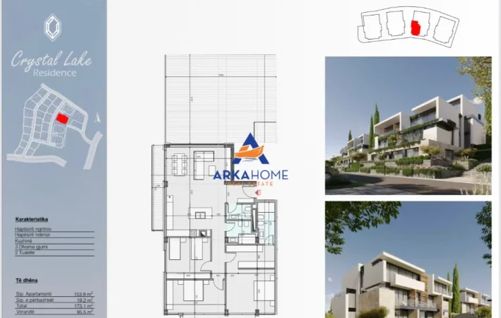 Tirane, shitet apartament 2+1+Ballkon Kati 1, 172 m² 454.355 € 