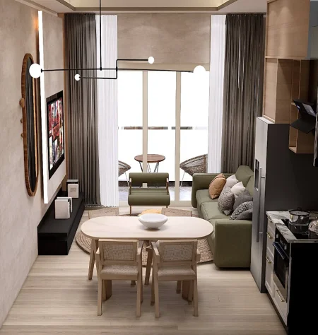 Golem, shes apartament 1+1 Kati 5, 60 m² (RRUGA E BODLLVE)