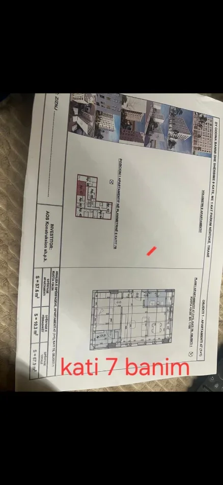 Tirane, shitet apartament 2+1 Kati 7, 68 m² 105.000 € (Astir)