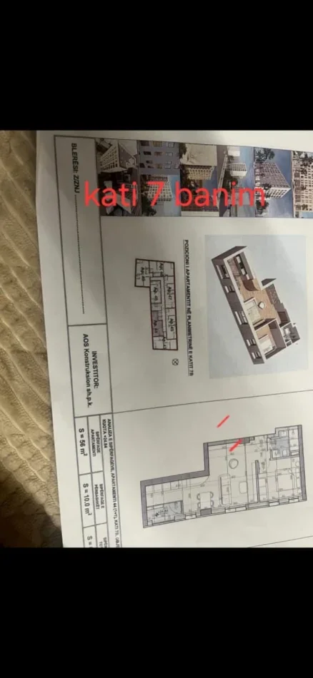 Tirane, shitet apartament 1+1 Kati 7, 63 m² 97.000 € (RRUGA LONI LIGORI)