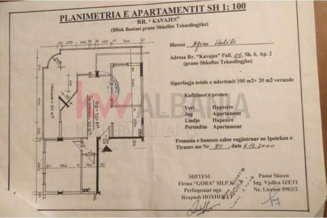 Tirane, shitet apartament 2+1+BLK Kati 2, 120 m² 135.000 Euro (Rruga e Kavajes)