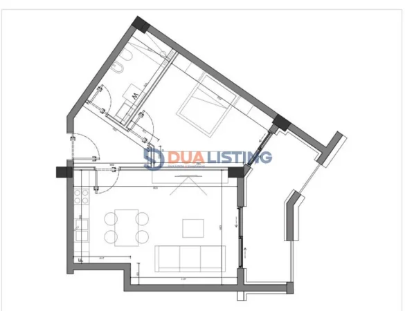 Dhermi - Palase, shitet apartament 1+1 , 
