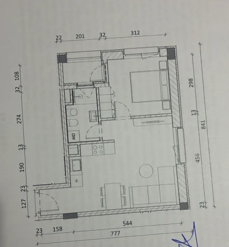Tirane, shitet apartament 1+1+Ballkon Kati 6, 60 m² 99.000 € (Kompleksi Kadiu)