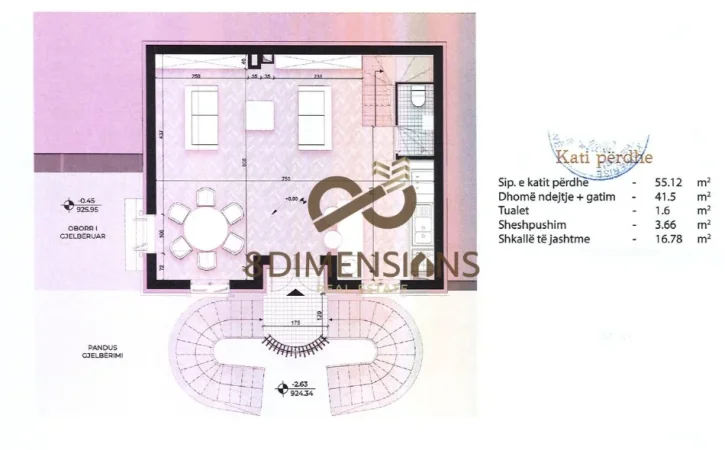 Korce, shitet Vile 4+1+Ballkon Kati 0, 220 m² 355.960 € (mali i thate)