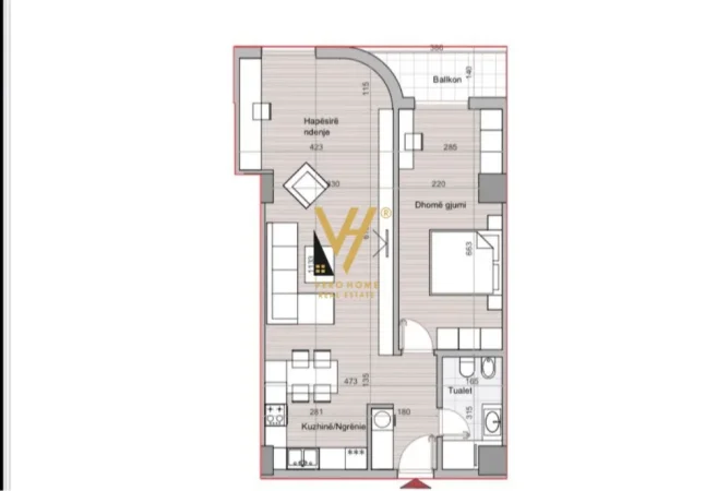 Tirane, shitet apartament 1+1+Ballkon Kati 17, 106 m² 244.000 € (HORA VERTIKALE, MUHAMET GJOLLESHA)