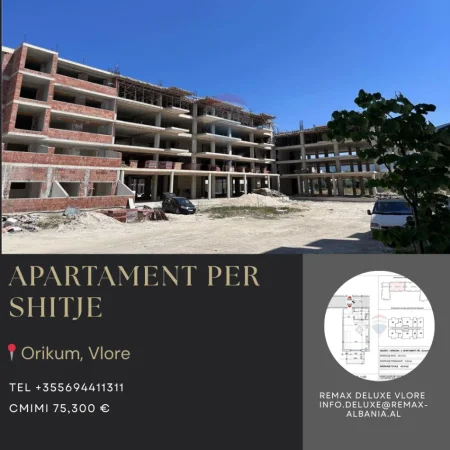 Vlore, shitet apartament 1+1+Ballkon Kati 5, 53 m² 75.300 € (Orikum, Vlore)