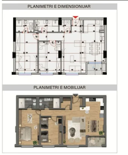 Tirane, shitet apartament 2+1 Kati 4, 117 m² 340.000 € (KOMUNA E PARISIT)