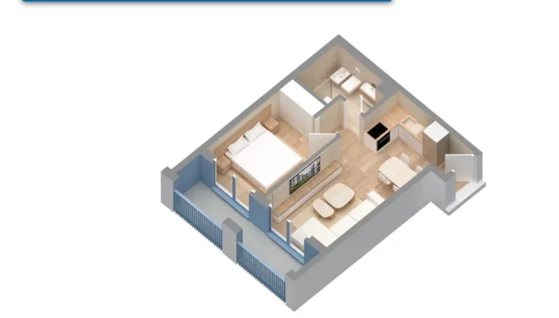 Tirane, jepet me qera nga Pronari, pa-komision apartament 1+1+Ballkon Kati 3, 59 m² 350 € (Dali Topi)