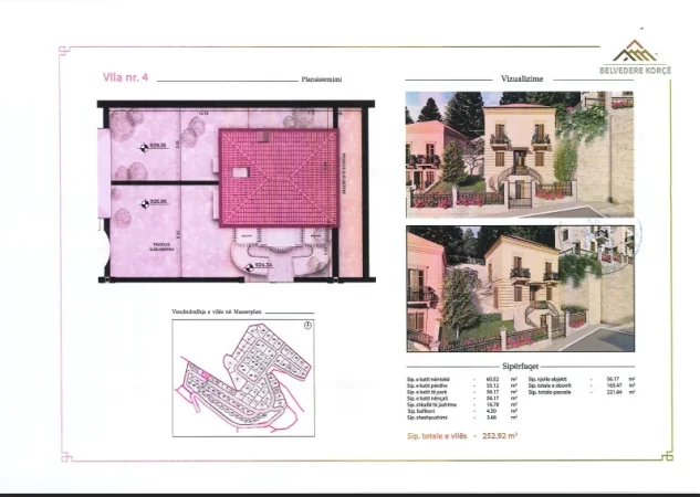 Korce, jepet me qera Vile 3 Katshe , 481 m² 355.960 € (Vila Belvedere tek mali I thate)