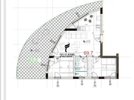 Tirane, shitet apartament 2+1 Kati 2, 125 m² 196.000 € (KODRA E DIELLIT)