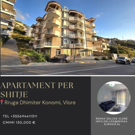 Vlore, shitet apartament 1+1 Kati 2, 60 m² 130.000 € (Rruga Dhimitër Konomi, Vlore)