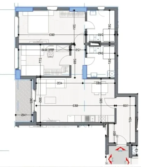 Tirane, shitet apartament 2+1+Ballkon Kati 6, 110 m² 115.400 € (Paskuqan)