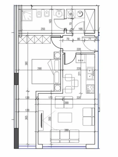 Tirane, shes apartament 1+1+Ballkon Kati 0, 70 m² 130.000 € (Rezidenca Kodra e Diellit 1)