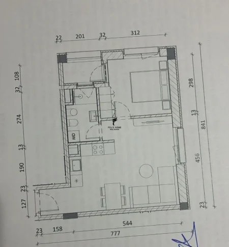 Tirane, shitet apartament 1+1 Kati 6, 60 m² 99.000 € (ALI DEMI)