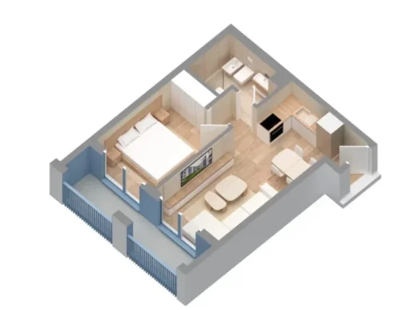 Tirane, jepet me qera zyre Kati 3, 59 m² 350 € (fresku)