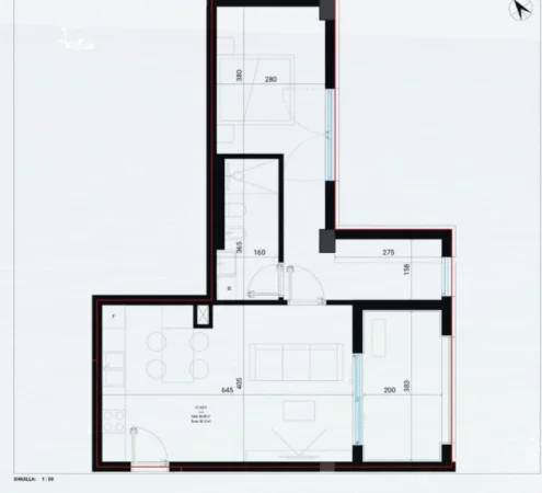Vlore, shitet apartament 1+1 Kati 2, 82 m² 230.000 € (Drimadhe)