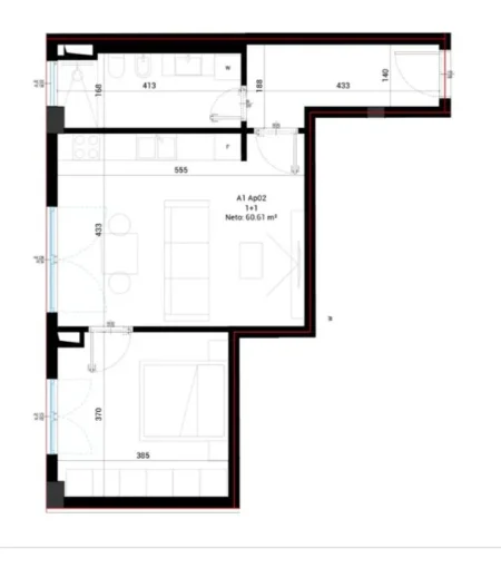 Vlore, shitet apartament 1+1 Kati 1, 80 m² 224.000 € (Drimadhe)