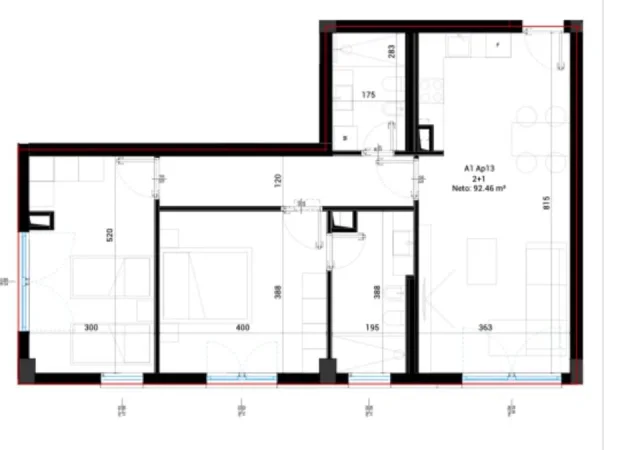 Vlore, shitet apartament 2+1 Kati 2, 109 m² 305.000 € (Drimadhe)