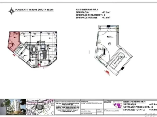 Tirane, Liste me oferta dyqan Kati 0, 48 m² 