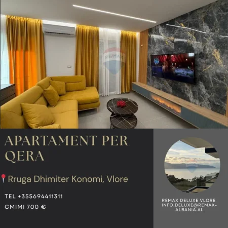 Vlore - Lungomare, jepet me qera apartament 1+1 , 67 m² (Dhimitër Konomi, Vlore)