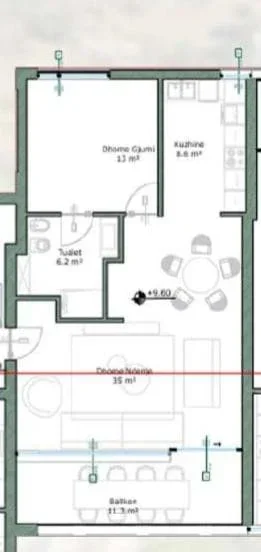 Tirane, shes apartament 1+1 Kati 1, 91 m² 128.000 € (Farke)
