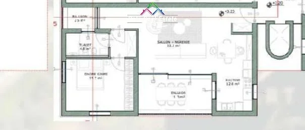 Tirane, shes apartament 1+1+Ballkon Kati 2, 89 m² 116.000 € (farke)