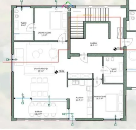 Tirane, shes apartament 2+1 Kati 1, 153 m² 199.000 € (farke)