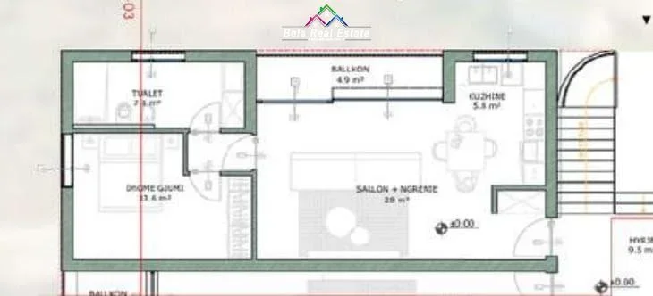 Tirane, shes apartament 1+1 Kati 0, 85 m² 110.000 € (farke)