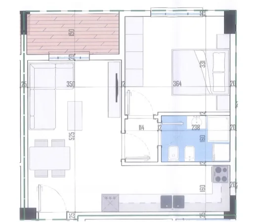 Tirane, shitet apartament 1+1+Ballkon , 60 m² 75.000 € (Paskuqan, Illyrian Residence)