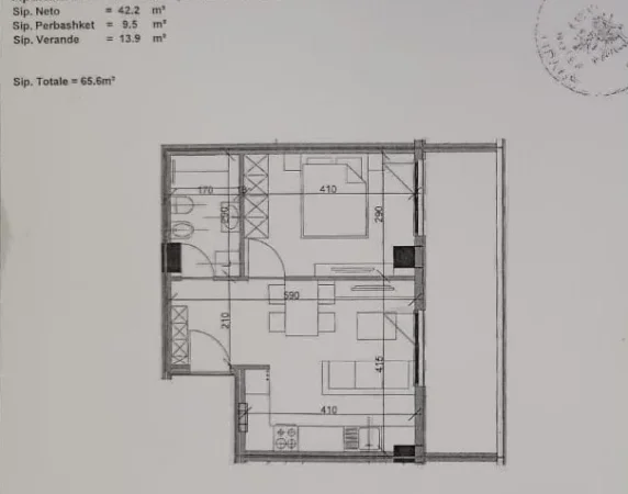 Tirane, shes apartament 1+1 Kati 3, 66 m² 129.000 € (laprake)