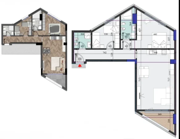 Tirane, shitet apartament 2+1 , 120 m² 216.200 € (Colonnade Residence, Rruga Dritan Hoxha)