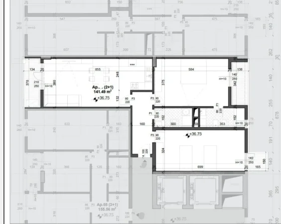 SHITET : 2+1+2📍Ish Fusha e Aviacionit (Mei's Residence) - 🔥Okazion 1400€/m²🔥198,000€ - Kati 10 - Sp.142m² || Pagese me keste✨️