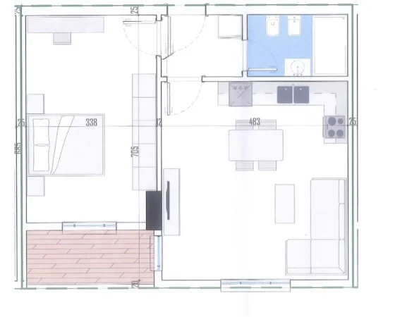Tirane, shitet apartament 1+1+Ballkon , 73 m² 91.200 € (Paskuqan, Illyrian Residence)