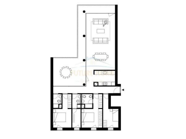 Tirane, shitet apartament 3+1+Ballkon Kati 0, 196 m² 