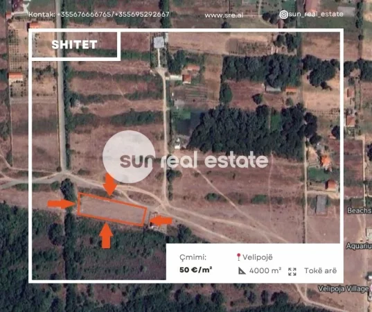 Velipoje, shitet toke , 4.000 m² 200.000 € (VELIPOJE)