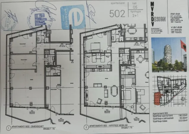 Tirane, shitet apartament , 222 m² 946.000 €