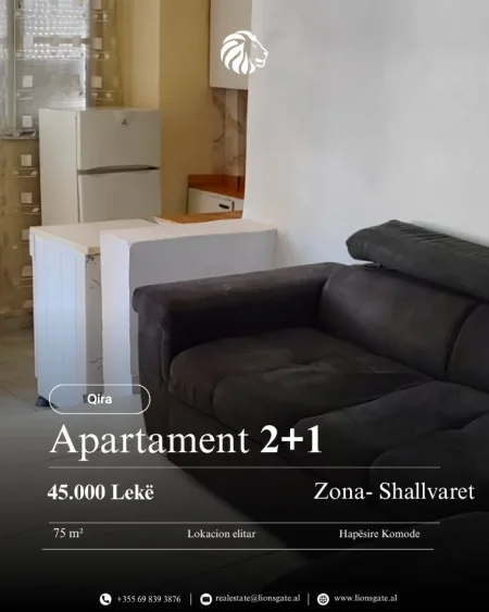 Tirane, jap me qera 2+1 , 75 m² 450 € 