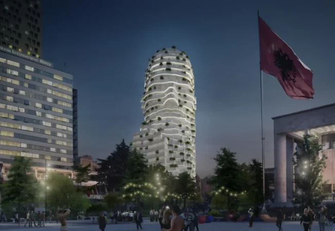 SHITET✨️: 1+1+2wc & Ballkon Gjigand 📍Qender, Tirana's Rock | 574,000€ | 4500€/m2 🔥 Ndertim V.2026