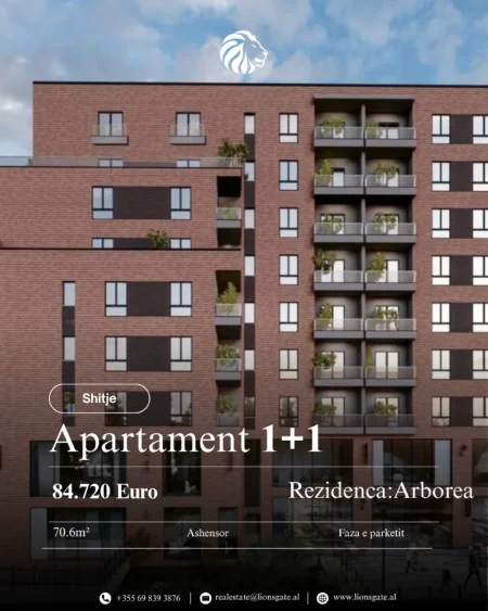 Tirane, shes apartament 1+1 , 70 m² 84.000 € 