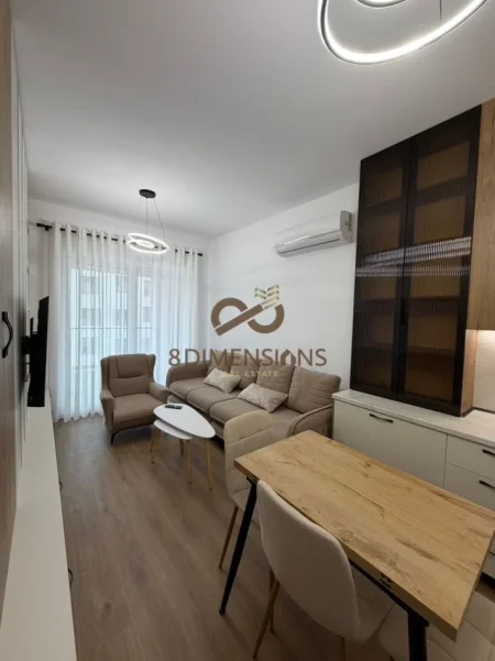 Tirane, jepet me qera apartament 1+1 Kati 9, 57 m² 450 € (ali demi)