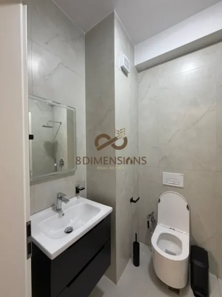 Tirane, jepet me qera apartament 1+1 Kati 9, 57 m² 450 € (ali demi)