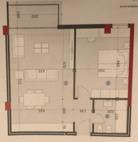 Tirane, shitet apartament 1+1 Kati 3, 77 m² 116.000 € (Ali Demi)