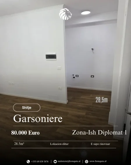 Tirane, shes garsonier 1+1 , 28 m² 80.000 € 