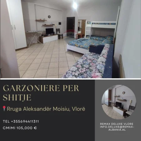 Vlore - Lungomare, shitet garsonier 1+1 Kati 3, 47 m² 105.000 € (Rruga Aleksander Moisiu, Vlore)
