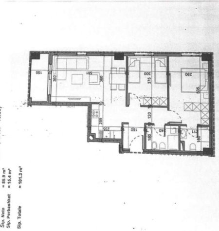 Tirane, shes apartament 2+1+BLK Kati 4, 101 m² 146.800 Euro (Bulevardi i Ri)
