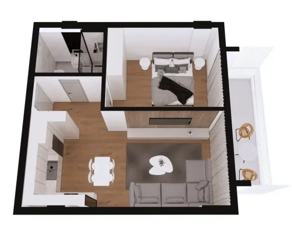Tirane, apartament 1+1 Kati 1, 70 m² 101500 € (Rruga E Fshatrave Turistike)